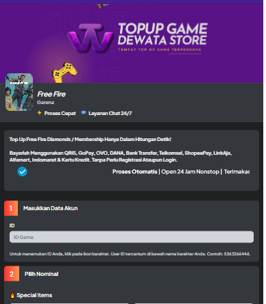 top_up_free_fire_paling_murah_dewatastore
